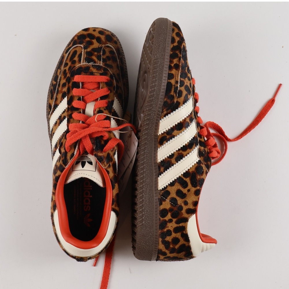 Adidas Sneakers Samba OG W Leopard Pony Hair Brown Orange 8.5 NWT $120